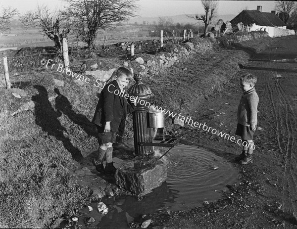 CHILDREN AT VILLAGE PUMP